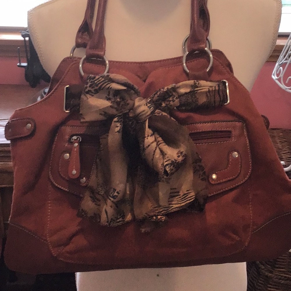 Scarfed Handbag